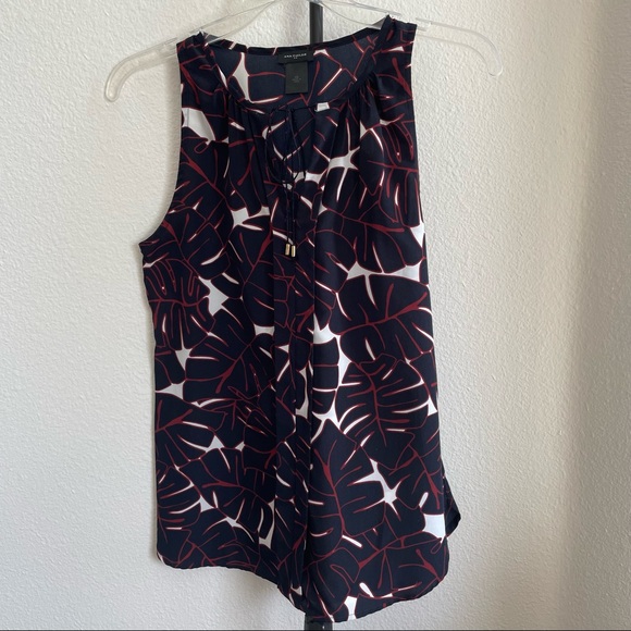 BUNDLE of three Ann Taylor and Banana Republic navy blouses - Picture 2 of 7